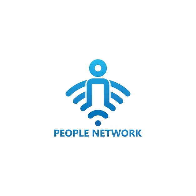 Design do modelo do logotipo da people network