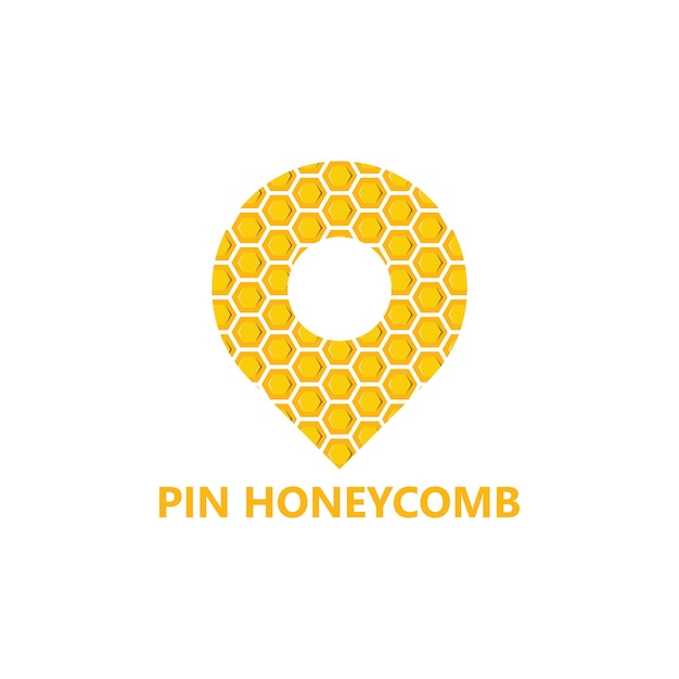 Design do modelo do logotipo do pin honeycomb