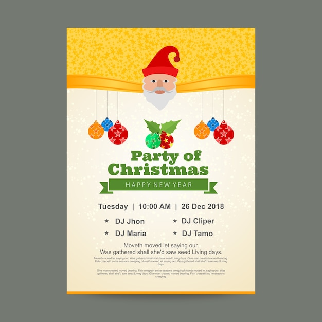 Design do poster da festa de natal