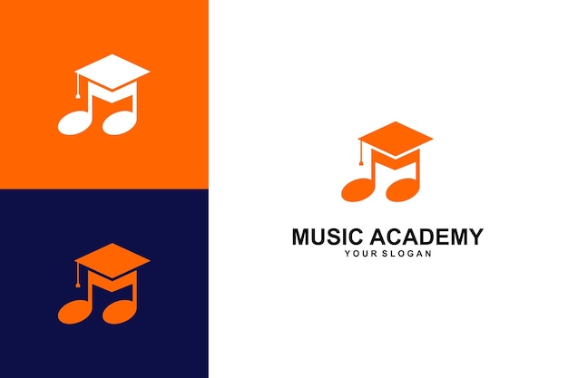 Design e ícones do logotipo da academia de música