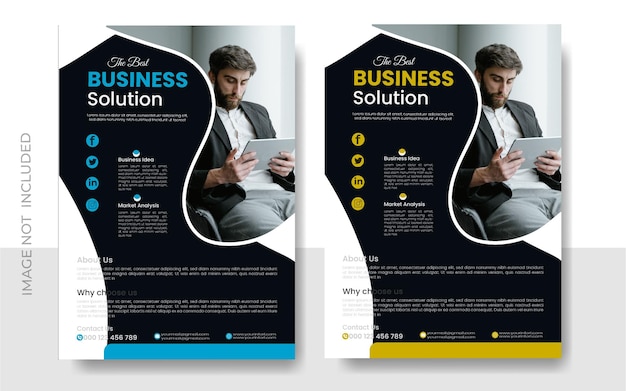 Design e modelo de folheto comercial