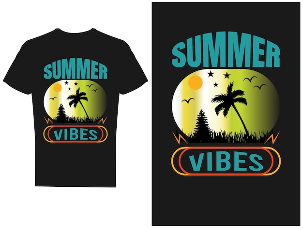 Design e vetor de camiseta de verão