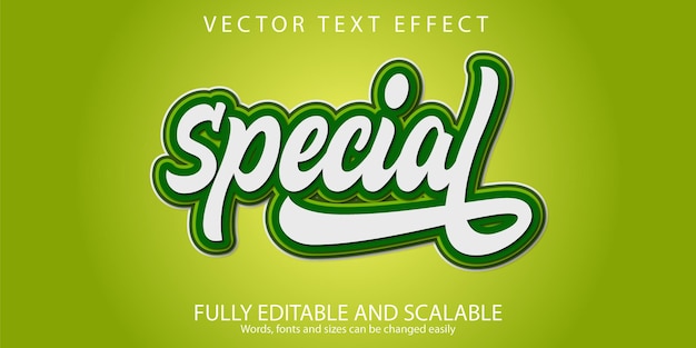 Vetor design editável de efeitos de texto especiais
