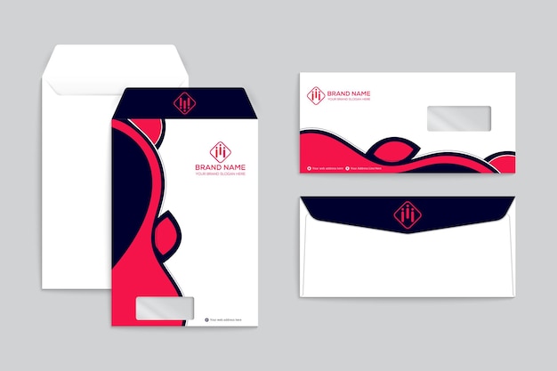 Vetor design elegante de envelope corporativo