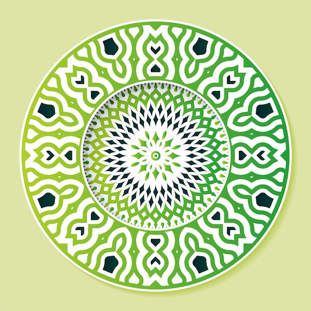 Design elegante de mandala verde