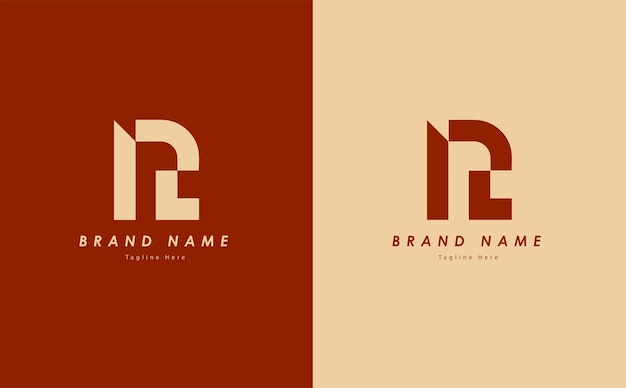 Design elegante do logotipo vetorial RL com cor vermelha e amarela clara