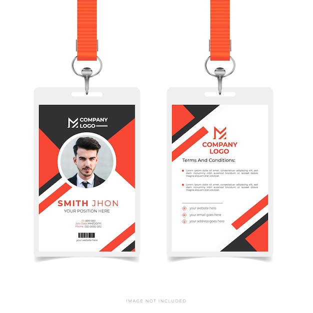 design elegante e criativo de cartão de identificação corporativo