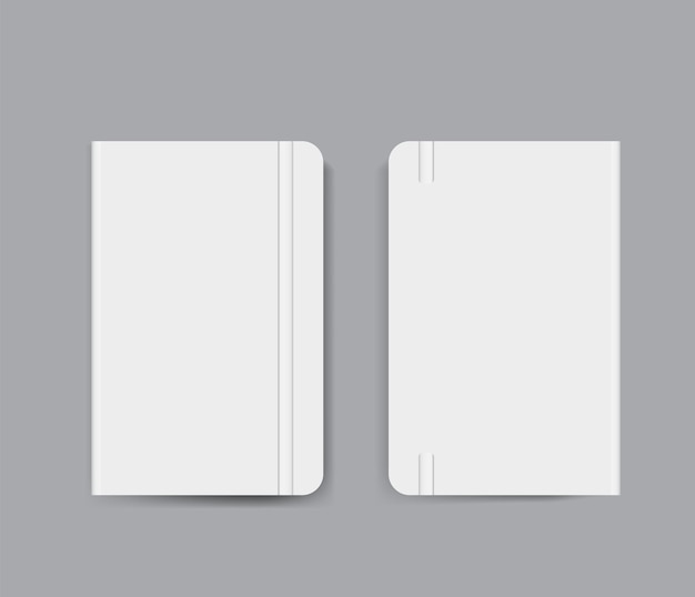Design em branco de caderno realista com vetor