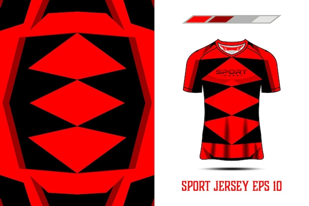 Design esportivo de camiseta para camisa de corrida, ciclismo, jogos de futebol, vetor premium