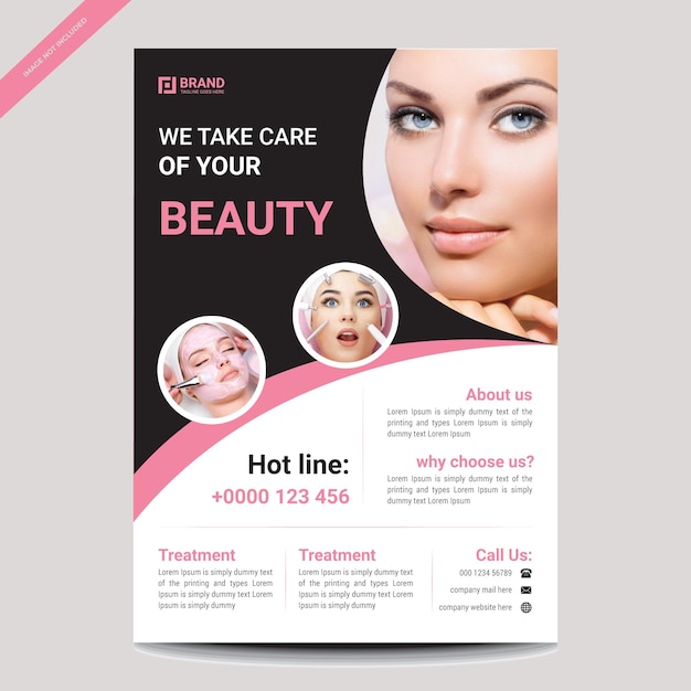 Design exclusivo Beauty Flyer com boa aparência