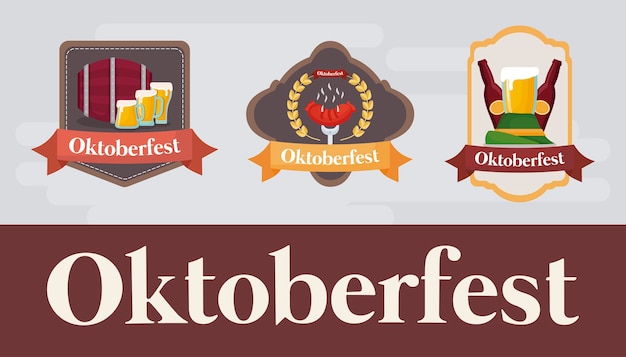 Design festival Oktoberfest com ilustração de vectot de ícone