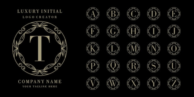 design floral do logotipo do quadro floral da bedge inicial