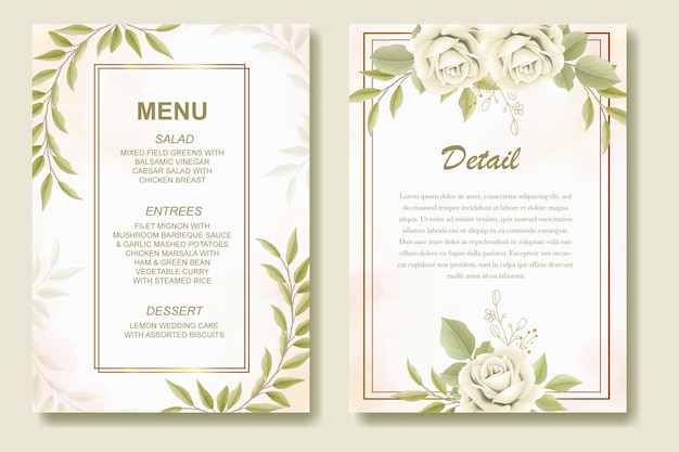 Design floral elegante para convite de casamento