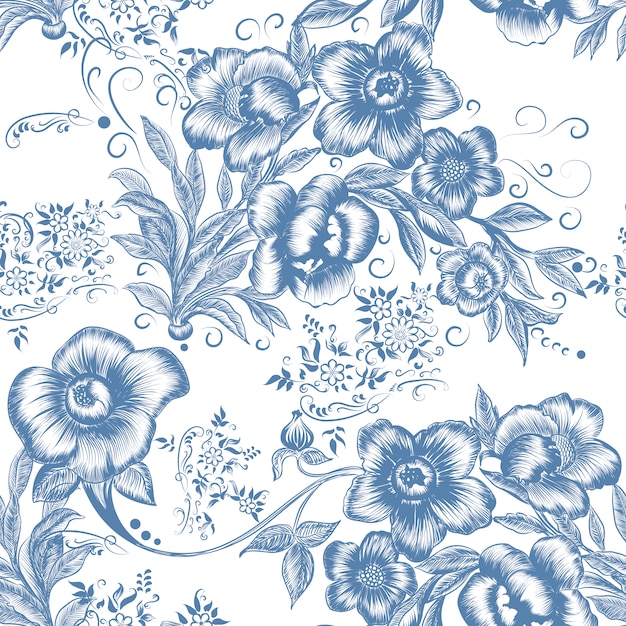 Design floral padrão