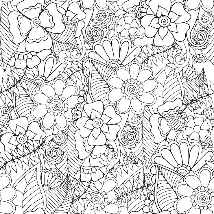 Vetor design floral padrão