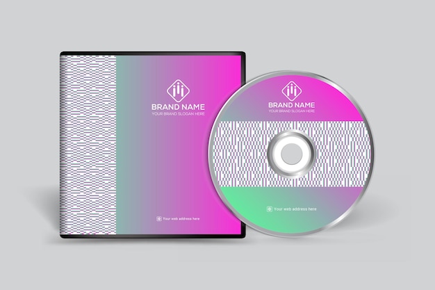 Design geométrico de pôster de CD