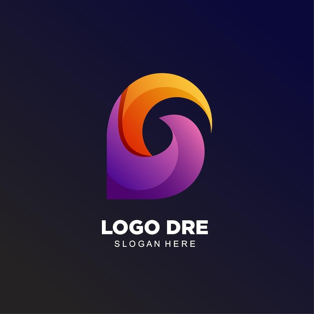 Design gradiente colorido do logotipo da empresa