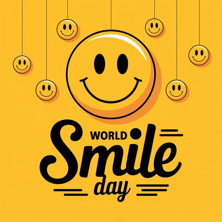 Vetor design gráfico brilhante e alegre para o dia mundial do sorriso