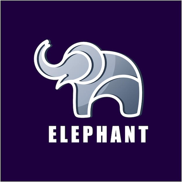 Design gráfico do logotipo do elefante