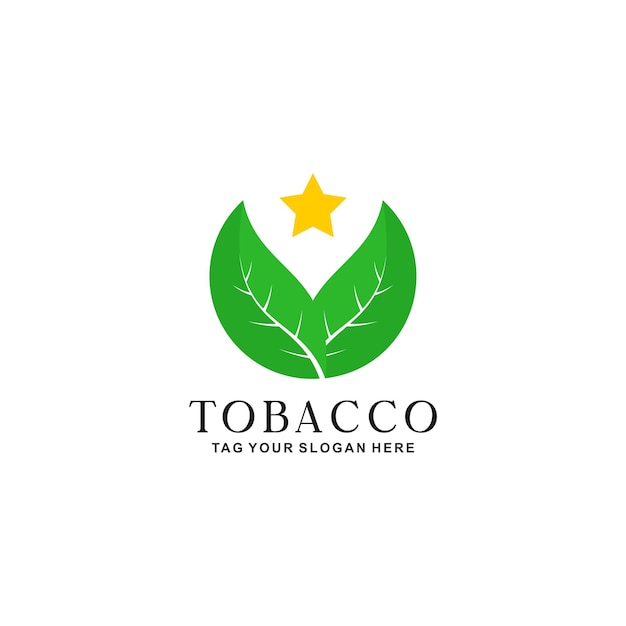 Design gráfico vetorial logotipo da empresa de tabaco logotipo da folha de tabaco