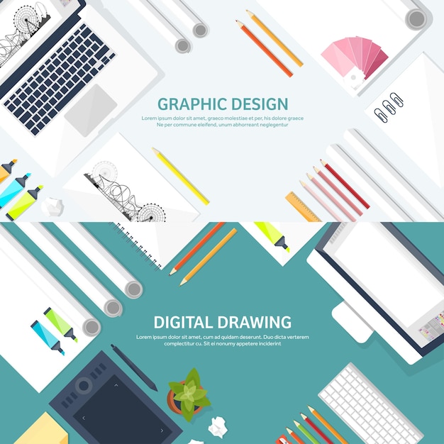 Vetor design gráfico web desenho e pintura desenvolvimento ilustração esboço e usuário freelancer