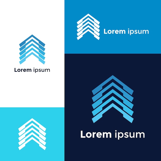 Design imobiliário de logotipo limpo, estilo moderno e elegante, marca de casa de apartamento corporativa