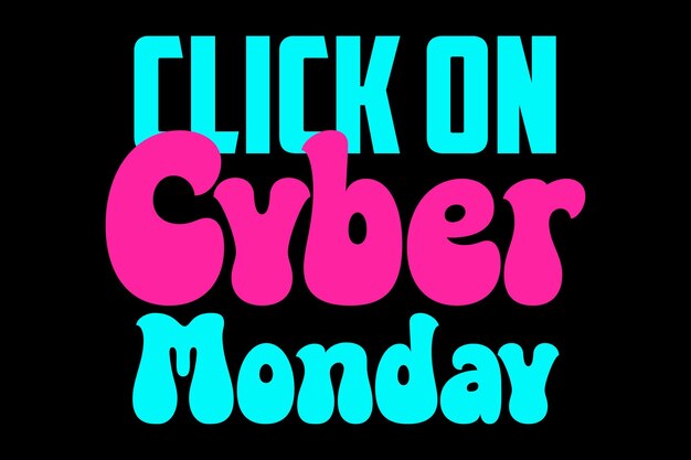 Vetor design incrível de camiseta retrô da cyber monday