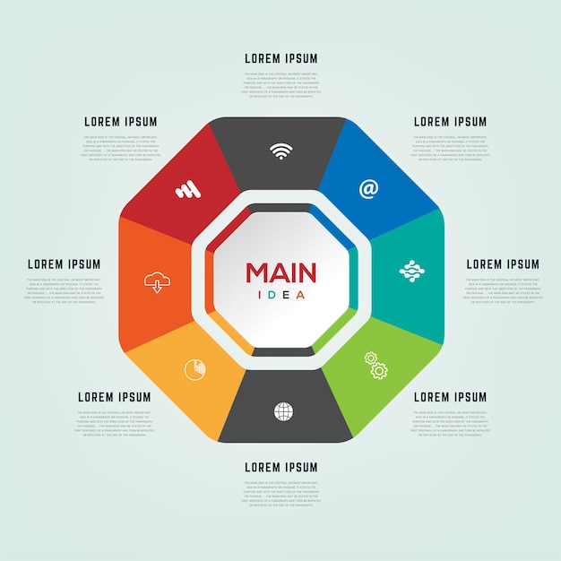 Design infográfico com ícones. opções ou etapas. diagrama de processo, fluxograma, infográfico