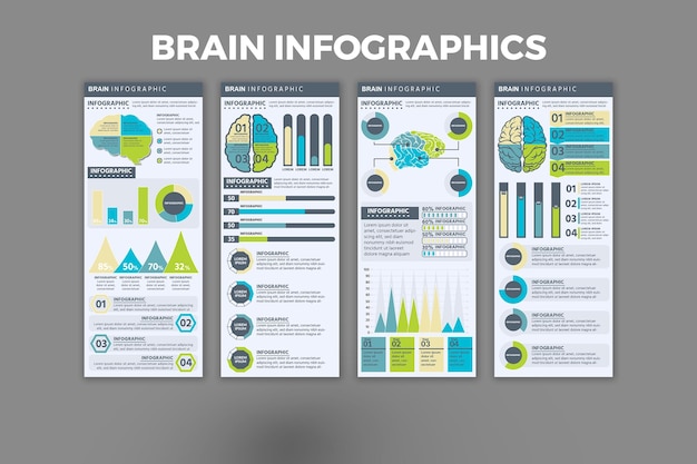 Design infográfico do cérebro