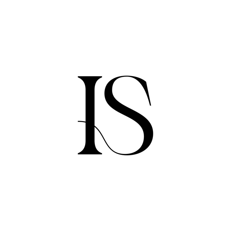 Design inicial de logotipo de monograma de espaço negativo minimalista moderno e atemporal
