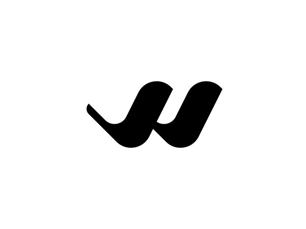 Design inicial do logotipo com a letra w elegante