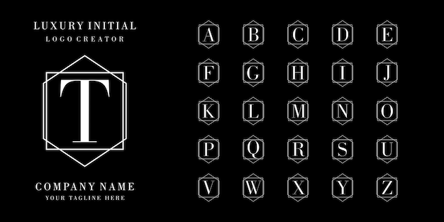 design inicial do logotipo do emblema de luxo