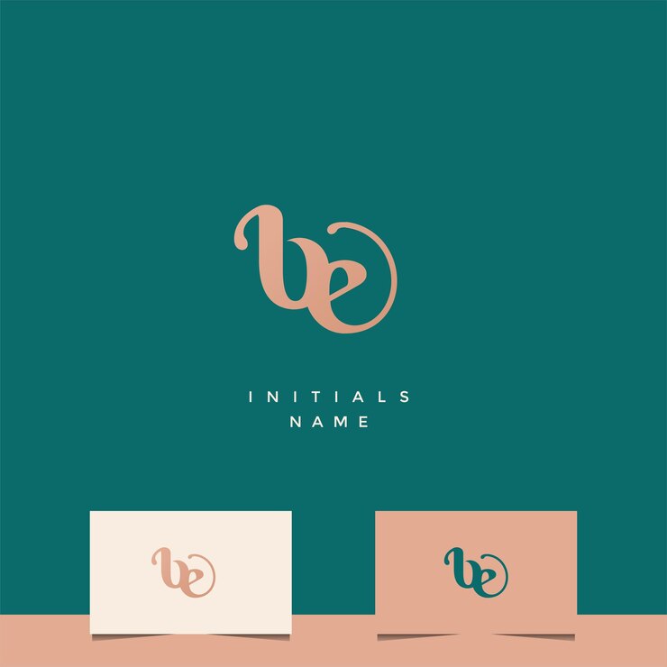 Vetor design inicial do logotipo do monograma be