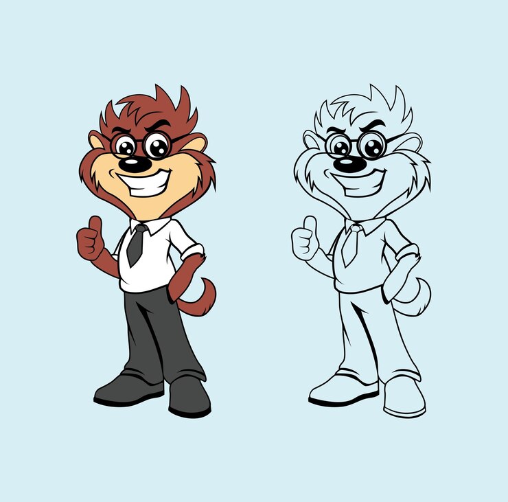 Vetor design inteligente de desenhos animados do diabo da tasmânia