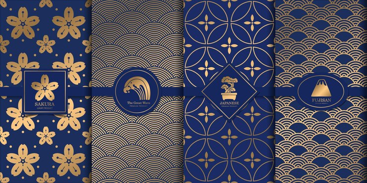 Design japonês de luxo padrão ouro.