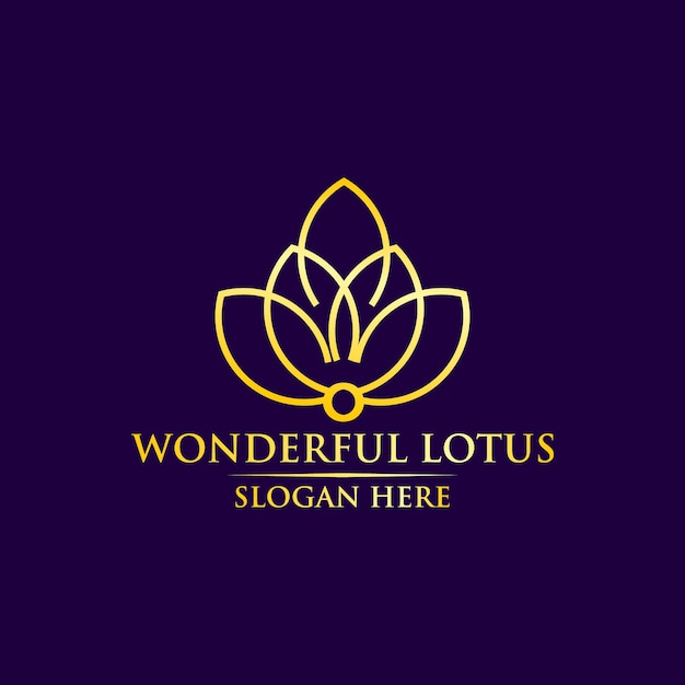 Design maravilhoso do logotipo do lotus para o modelo