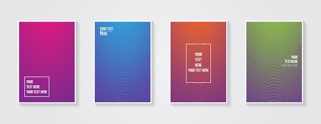 Design minimalista da capa moderna Gradientes coloridos dinâmicos Padrões geométricos futuros