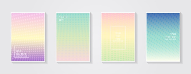 Design minimalista da capa moderna gradientes coloridos dinâmicos padrões geométricos futuros