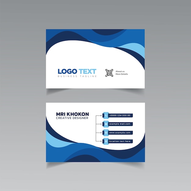 Design minimalista de cartão de visita