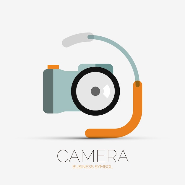Design minimalista do logotipo da empresa de câmeras