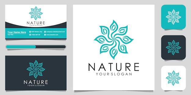 Design minimalista e elegante de logotipo floral para cosméticos de beleza, ioga e spa