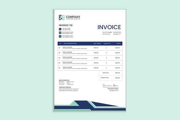 Design mínimo de fatura de negócios imobiliários