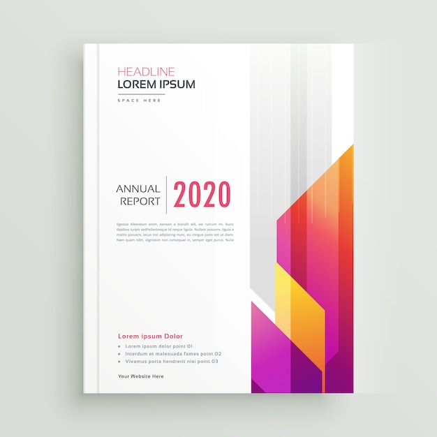 Design moderno colorido brochura comercial