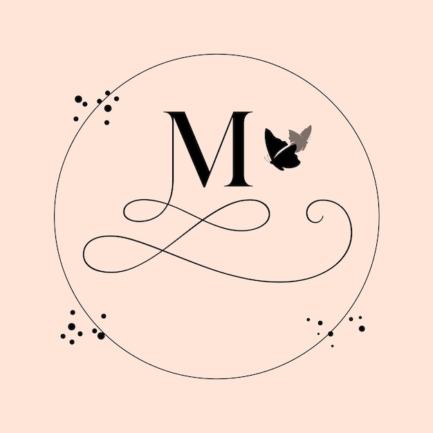 Vetor design moderno da letra inicial m