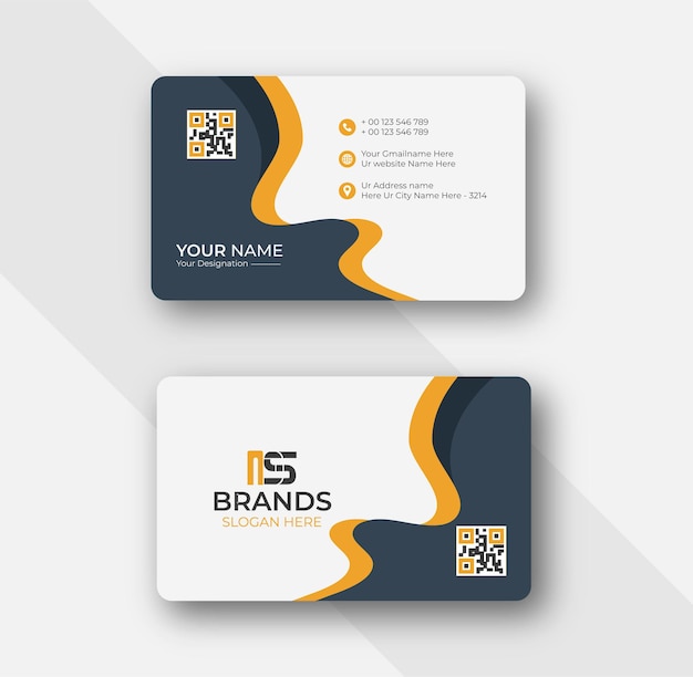 Design moderno de cartão de visita corporativo
