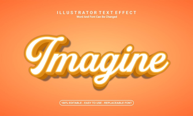 Design moderno de efeitos de texto imagine