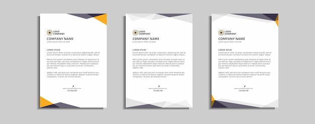 Design moderno de modelo de papel timbrado corporativo