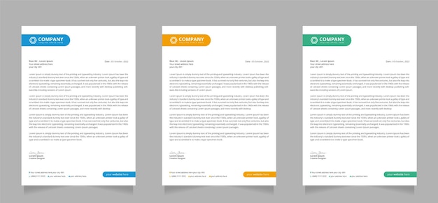 Design moderno de modelo de papel timbrado criativo e limpo para a identidade comercial da sua empresa