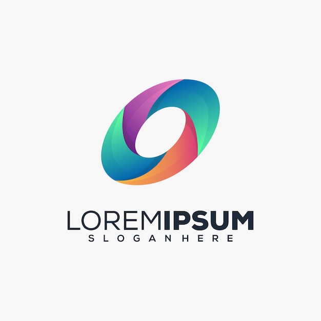design moderno do logotipo da letra o