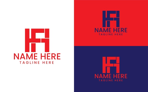 Vetor design moderno do logotipo hf logotipo de monograma h e f